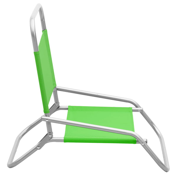 Grüne, klappbare Strandstühle Elfidiu (2er-Set)