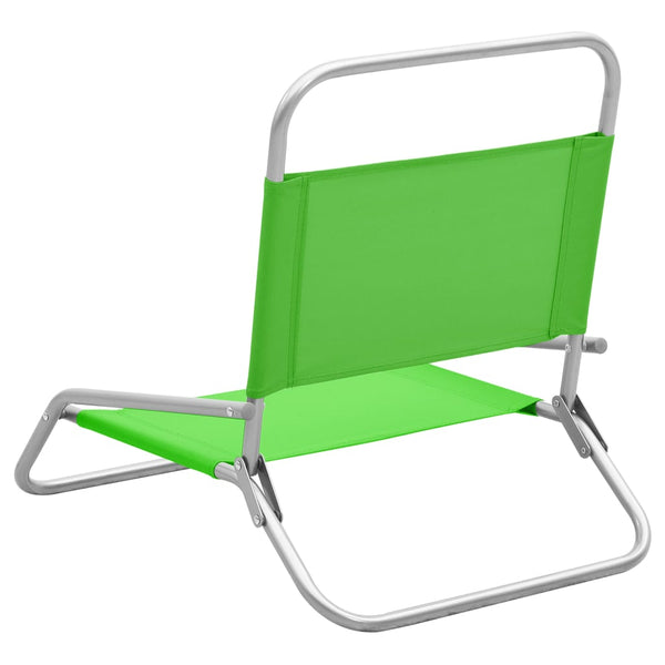 Grüne, klappbare Strandstühle Elfidiu (2er-Set)