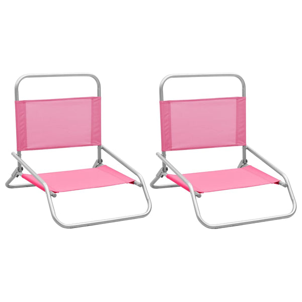 Pinkfarbene Klappstrandstühle Elfidiu (2 Stück)