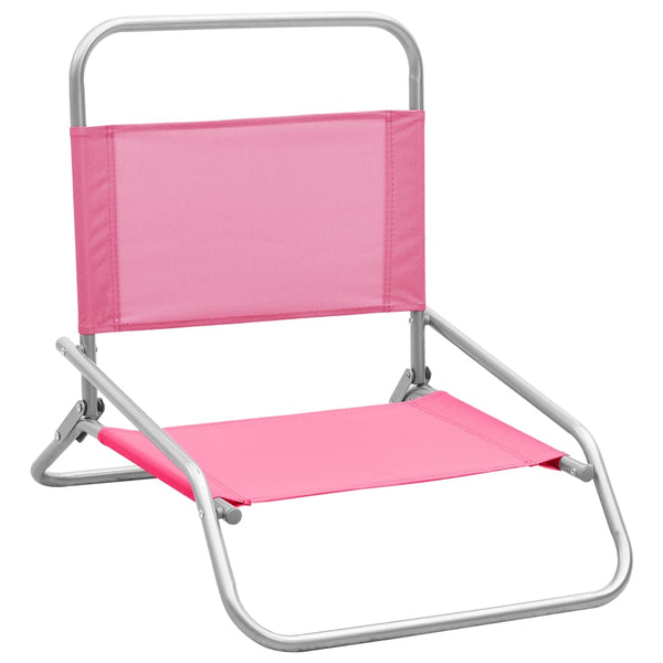Pinkfarbene Klappstrandstühle Elfidiu (2 Stück)