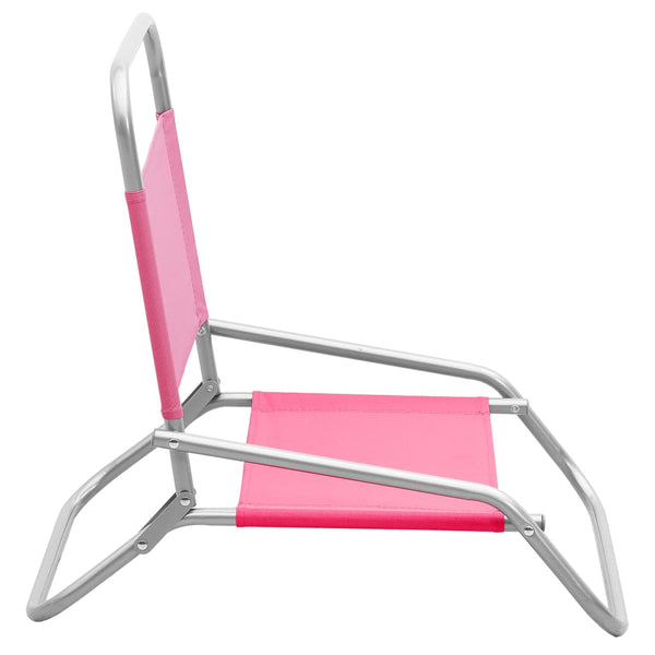 Pinkfarbene Klappstrandstühle Elfidiu (2 Stück)