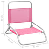 Pinkfarbene Klappstrandstühle Elfidiu (2 Stück)