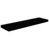 Schwarze schwebende Wandregale Chan 90x23,5x3,8cm (2 Stück Hochglanz MDF)