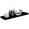 Schwarze schwebende Wandregale Chan 90x23,5x3,8cm (2 Stück Hochglanz MDF)