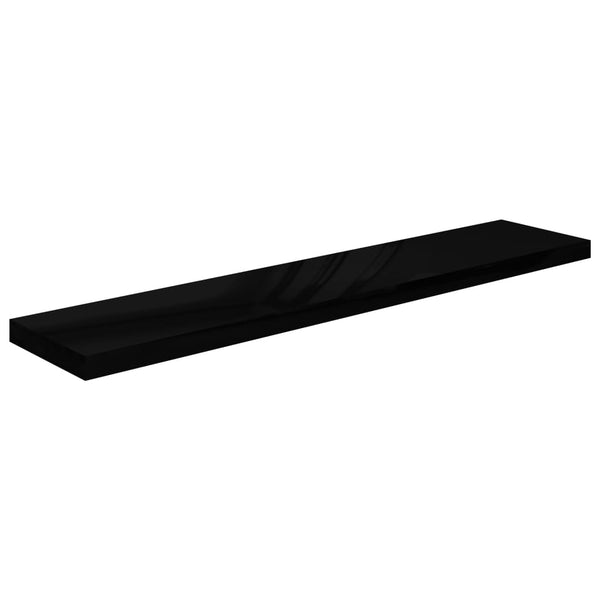 Wandregal Chan schwarz schwebend 120x23,5x3,8cm (MDF)