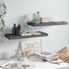 Graue schwebende Wandregale Chan 60x23,5x3,8cm (2 St. Hochglanz-MDF)