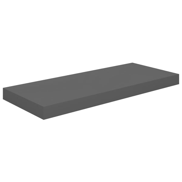 Schweberegal Chan 60x23,5x3,8cm, grau (4 Stk., hochglanz MDF)