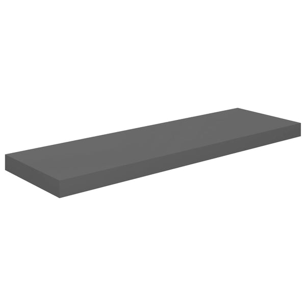 Schwebendes graues Wandregal Chan 80x23,5x3,8 cm (MDF)