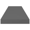 Schwebendes graues Wandregal Chan 80x23,5x3,8 cm (MDF)