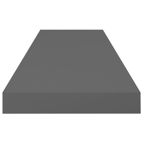 Schwebendes graues Wandregal Chan 80x23,5x3,8 cm (MDF)