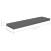 Schwebendes graues Wandregal Chan 90x23,5x3,8cm (MDF)
