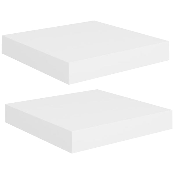 Weiße schwebende Wandregale Chan 23x23,5x3,8cm (2er Pack MDF)