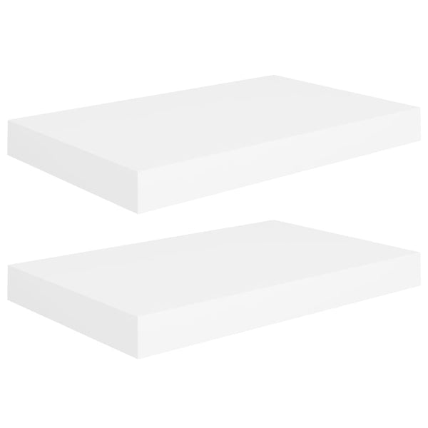 Weiße schwebende Wandregale Chan 40x23x3,8cm (2er-Set MDF)