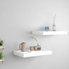 Weiße schwebende Wandregale Chan 40x23x3,8cm (2er-Set MDF)