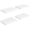 Weiße schwebende Wandregale Chan 40x23x3,8cm (4 Stück MDF)