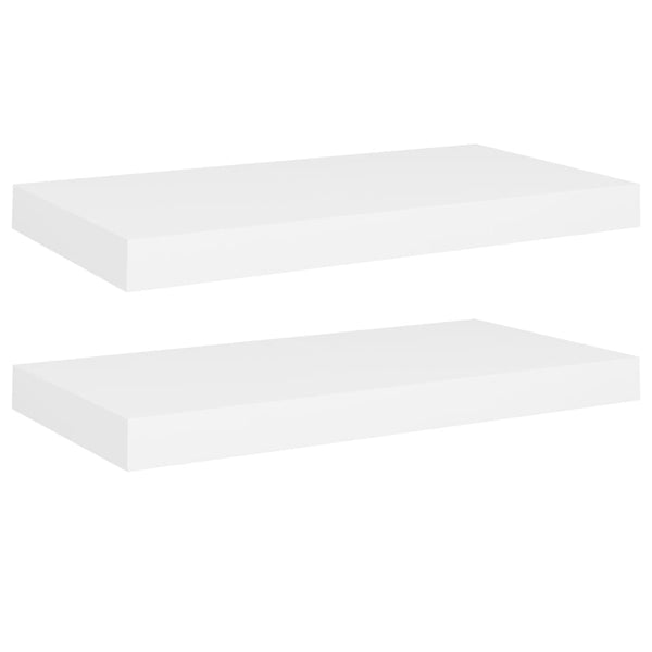 Weiße schwebende Wandregale Chan 50x23x3,8cm (2er-Set MDF)