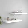 Weisse schwebende Wandregale Chan 60x23,5x3,8cm (2 Stück MDF)