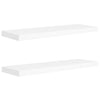 Weiße schwebende Wandregale Chan 80x23,5x3,8cm (2 Stück MDF)