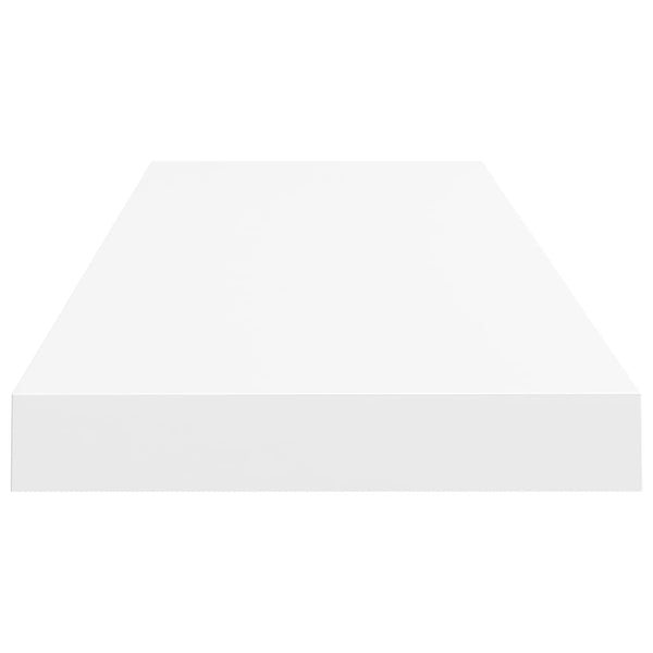 Weiße schwebende Wandregale Chan 80x23,5x3,8cm (2 Stück MDF)