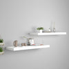 Weiße schwebende Wandregale Chan 80x23,5x3,8cm (2 Stück MDF)