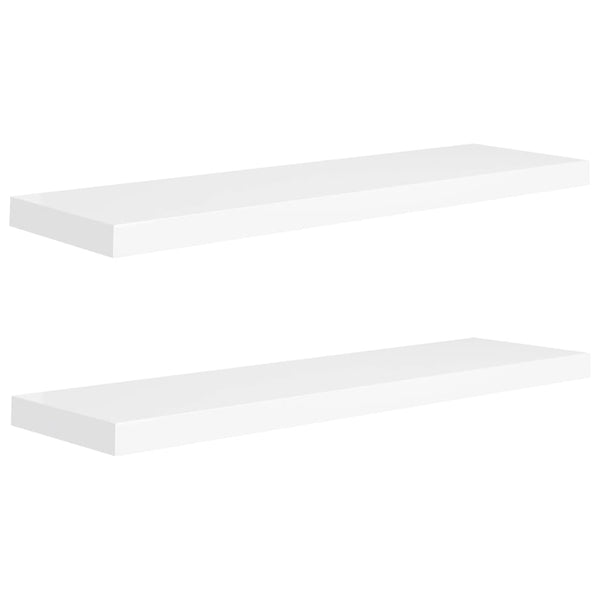 Weiße schwebende Wandregale Chan 90x23,5x3,8cm (2er-Set MDF)