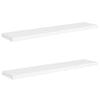 Schwebende Wandregale Chan 120x23,5x3,8cm weiß (2 Stück MDF)