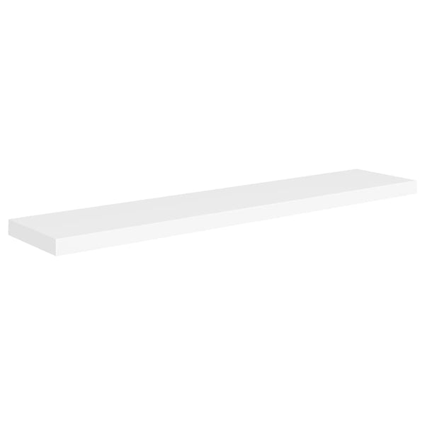Weiße schwebende Wandregale Chan 120x23,5x3,8cm (4 Stück MDF)