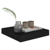 Schwebende Wandregale Chan, Schwarz, 23x23,5x3,8cm (2 Stück MDF)