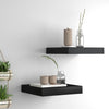 Schwebende Wandregale Chan, Schwarz, 23x23,5x3,8cm (2 Stück MDF)