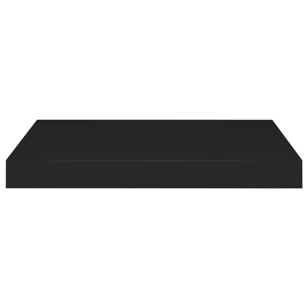 Schwarze schwimmende Wandregale Chan 40x23x3,8cm (2er-Set MDF)