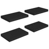 Schwebende Wandregale Chan Schwarz 40x23x3,8cm (4 Stück MDF)