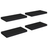 Schwarz schwebende Wandregale Chan 50x23x3,8cm (4 Stk. MDF)