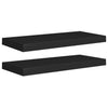 Schwebende Wandregale Chan Schwarz 60x23,5x3,8cm (2 Stück MDF)