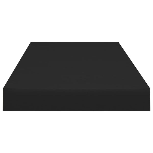 Schwebende Wandregale Chan Schwarz 60x23,5x3,8cm (2 Stück MDF)