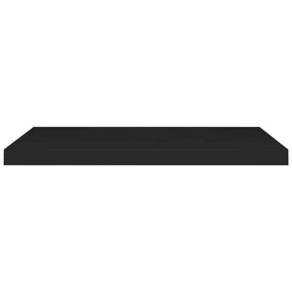 Schwarze schwebende Wandregale Chan 80x23,5x3,8cm (2 Stück MDF)