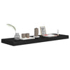Schwarze schwebende Wandregale Chan 80x23,5x3,8cm (2 Stück MDF)
