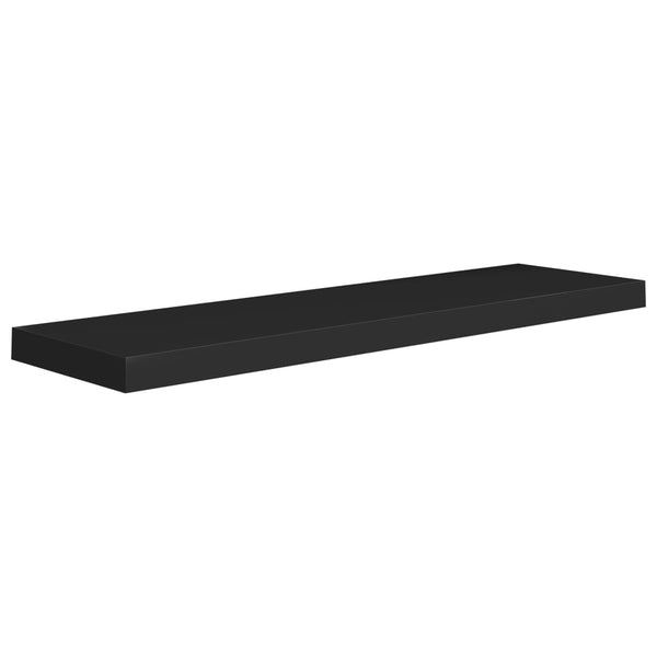 Schwebendes schwarzes Wandregal Chan 90x23,5x3,8cm (MDF)