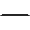 Schwebende Wandregale Chan, Schwarz, 120x23,5x3,8cm (2 Stück MDF)