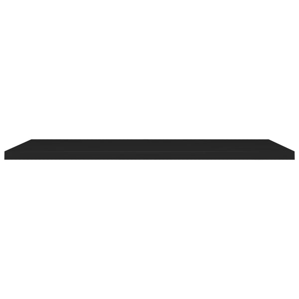 Schwebende Wandregale Chan, Schwarz, 120x23,5x3,8cm (2 Stück MDF)