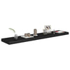 Schwebende Wandregale Chan, Schwarz, 120x23,5x3,8cm (2 Stück MDF)
