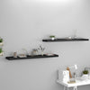 Schwebende Wandregale Chan, Schwarz, 120x23,5x3,8cm (2 Stück MDF)