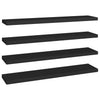 Schwarze schwebende Wandregale Chan 120x23,5x3,8cm (4 Stück MDF)