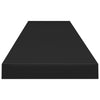 Schwarze schwebende Wandregale Chan 120x23,5x3,8cm (4 Stück MDF)