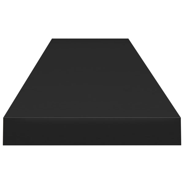 Schwarze schwebende Wandregale Chan 120x23,5x3,8cm (4 Stück MDF)