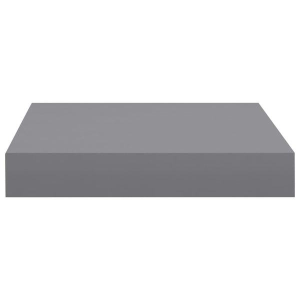 Chan schwimmendes graues Wandregal 23x23,5x3,8 cm (MDF)