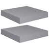 Graue schwimmende Wandregale Chan 23x23,5x3,8cm (2er-Set MDF)