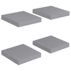 Graue schwebende Wandregale Chan 23x23,5x3,8cm (4 Stück MDF)