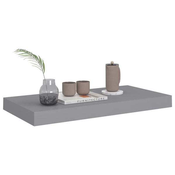 Schwimmendes Wandregal Chan Grau 50x23x3,8cm (MDF)