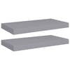 Graues schwebendes Wandregal Chan 50x23x3,8cm (2er-Set MDF)