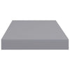 Graues schwebendes Wandregal Chan 50x23x3,8cm (2er-Set MDF)